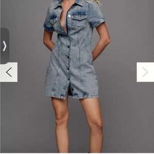 Pilcro Blue Denim Mini Dress